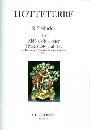 2 Preludes fr Altblockflte (Traversflte) und Bc Partitur und Stimmen