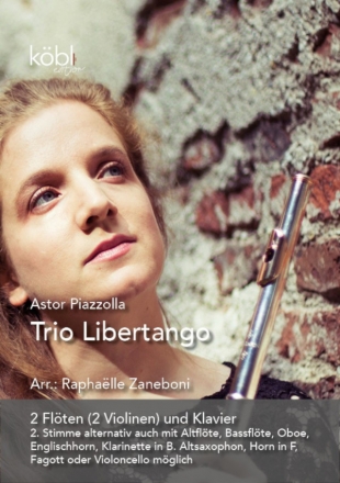 Trio Libertango fr 2 Flte und Klavier (2. Stimme Instrument ad lib) Partitur und Stimmen