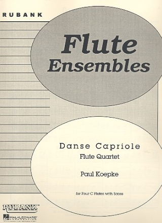 Danse capriole fr 4 Flten Partitur und Stimmen