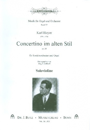 Concertino im alten stil op.20 fr Streichorchester und Orgel Violine olo