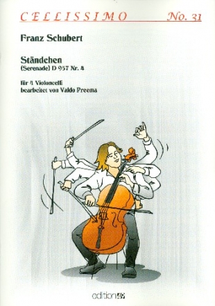 Stndchen D957 Nr.4 fr 4 Violoncelli Partitur und Stimmen