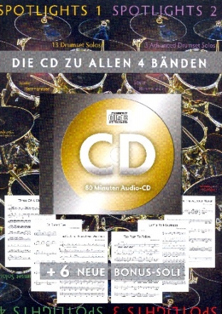 Spotlights -  6 neue Bonus-Soli (+CD zu den Bnden 1-4) fr Schlagzeug