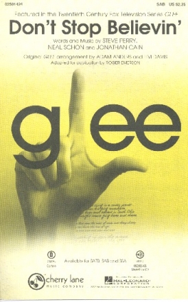 Glee - Dont stop Believing for mixed chorus (SAM) and piano (instruments ad lib) vocal score