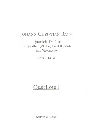 Quartett D-Dur fr 2 Querflte (Violinen) und Viola und Violoncello Stimmen