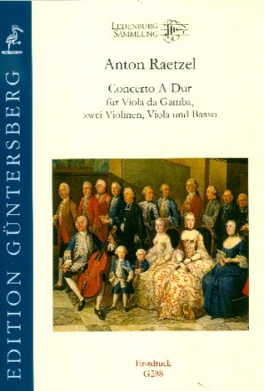 Konzert A-Dur fr Viola da gamba, 2 Violinen, Viola und Bass Partitur und Stimmen (Bc nicht ausgesetzt)