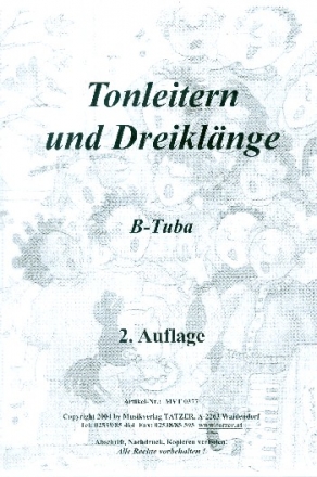 Tonleitern und Dreiklnge fr Tuba in B