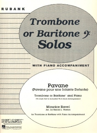 Pavane pour une infante dfunte for trombone (baritone) bass clef and piano