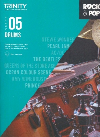 Rock & Pop Drums Grade 5 (+Online Audio) for drum set