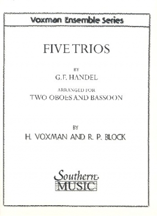 5 Trios fr 2 Oboen und Fagott Partitur und Stimmen