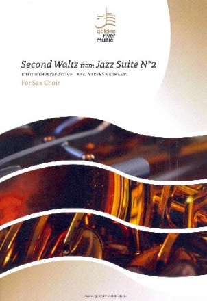 Second Waltz from Jazz Suite no.2 for saxophone ensemble (SAAATTBar) score and parts