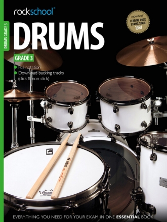 Rockschool Drums - Grade 3 (2012) Schlagzeug Buch + CD