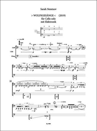 WOLFSGESNGE Cello and Electronics Book & Audio-Online