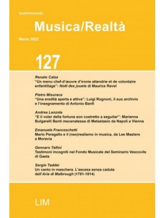 Musica/Realta XLII 127, Marzo 2022  Book