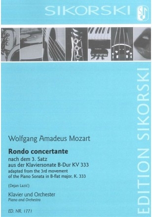 Rondo concertante Klavier und Orchester Partitur