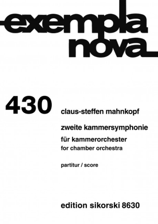 Kammersymphonie Nr. 2 Kammerorchester Studienpartitur