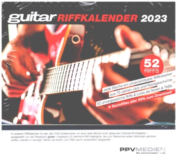 Guitar Riffkalender 2023  Wochenkalender 15 x 21 cm