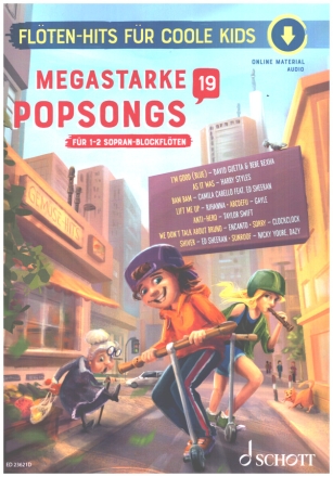 Megastarke Popsongs Bd.19 (+Online Audio) fr 1-2 Sopranblockflten