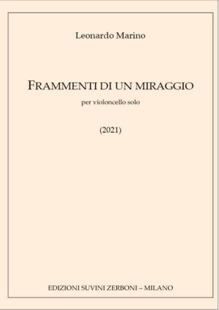 Frammenti di un miraggio Cello Score