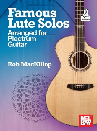 Famous Lute Solos Arranged for Plectrum Guitar Guitar Book & Audio-Online