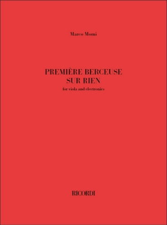 Premire berceuse sur rien Viola and Electronics Book & Audio-Online