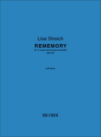 Rememory 12 Voices and Ensemble Score