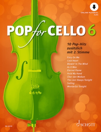 Pop For Cello Band 6 (+Online Audio) fr Cello mit zustzlicher 2. Stimme