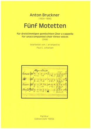 Fnf Motetten fr gem Chor (SAM) a cappella Partitur