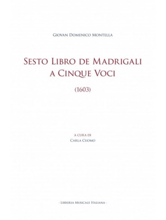 Sesto Libro de Madrigali a Cinque Voci 5-Part Choir Vocal Score