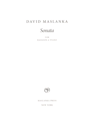 Sonata for bassoon and piano