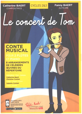 Le Concert de Tom (+Online Audio) pour 2 flutes et piano partition et parties