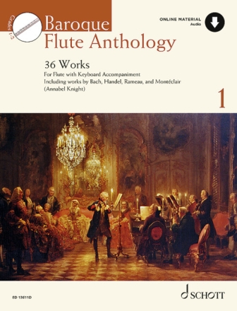 Baroque Flute Anthology, Vol. 1 (+Online-Audio) for flute with keyboard accompaniment