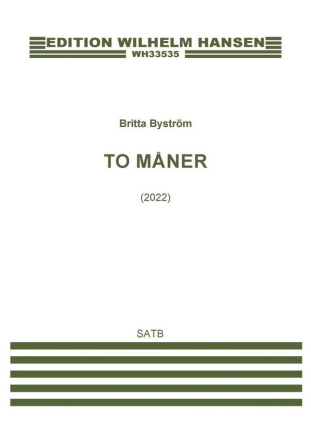 To mner (2022) (Hyldest til Per Nrgrd) SATB Vocal Score