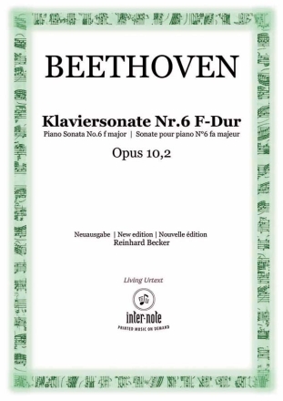 Sonate Nr. 6 F-Dur op.10,2 Klavier 2hd Klavier