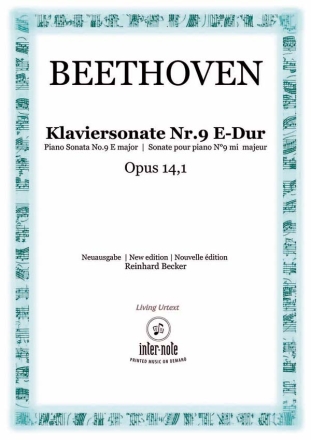 Sonate Nr. 9 E-Dur op.14,1 Klavier 2hd