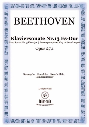 Sonate Nr. 13 Es-Dur op.27,1 Klavier 2hd