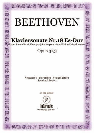 Sonate Nr. 18 Es-Dur op.31,3 Klavier 2hd