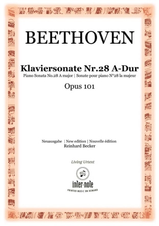 Sonate Nr. 28 A-Dur op.101 Klavier 2hd