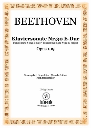 Sonate Nr. 30 E-Dur op.109 Klavier 2hd