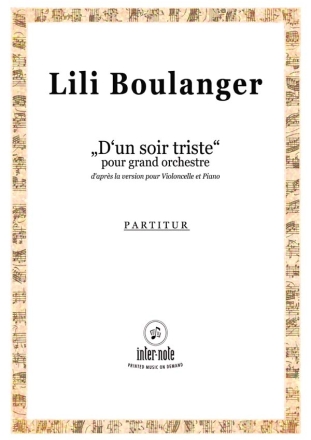 D'un soir triste'   pour grand orchestre Partitur