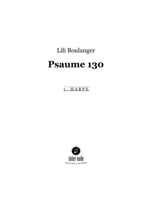 Du fond de l'abme, Psaume 130 (CXXX) Chor und Orchester Orchestermaterial