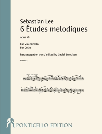 6 tudes mlodiques op.76 fr Violoncello Spielpartitur