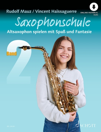 Saxophonschule Band 2 (+Online Audio) fr Alt-Saxophon