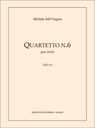 Quartetto N. 6 String Quartet Score