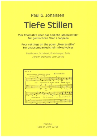 Tiefe Stillen fr gem Chor a cappella Partitur