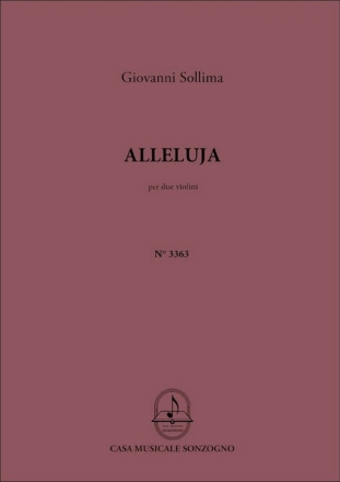 Allelujah per due violini partitura e parties