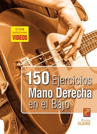 150 ejercicios mano derecha en el bajo Bass Guitar Book & Video-Online