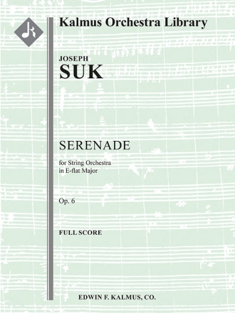 Serenade op 6  for string orchestra score