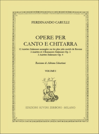 Opere per canto e chitarra vol. 1 per canto e chitarra