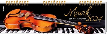 Kalender Wochenplaner Musik 2024 Wochenkalender zum Aufstellen 32,5 x 9,5 cm