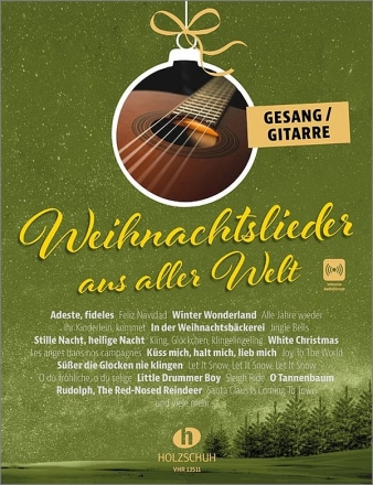 Weihnachtslieder aus aller Welt  (+Online Audio) fr Gesang/Gitarre